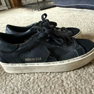Golden Goose Black Star Sneakers hi star